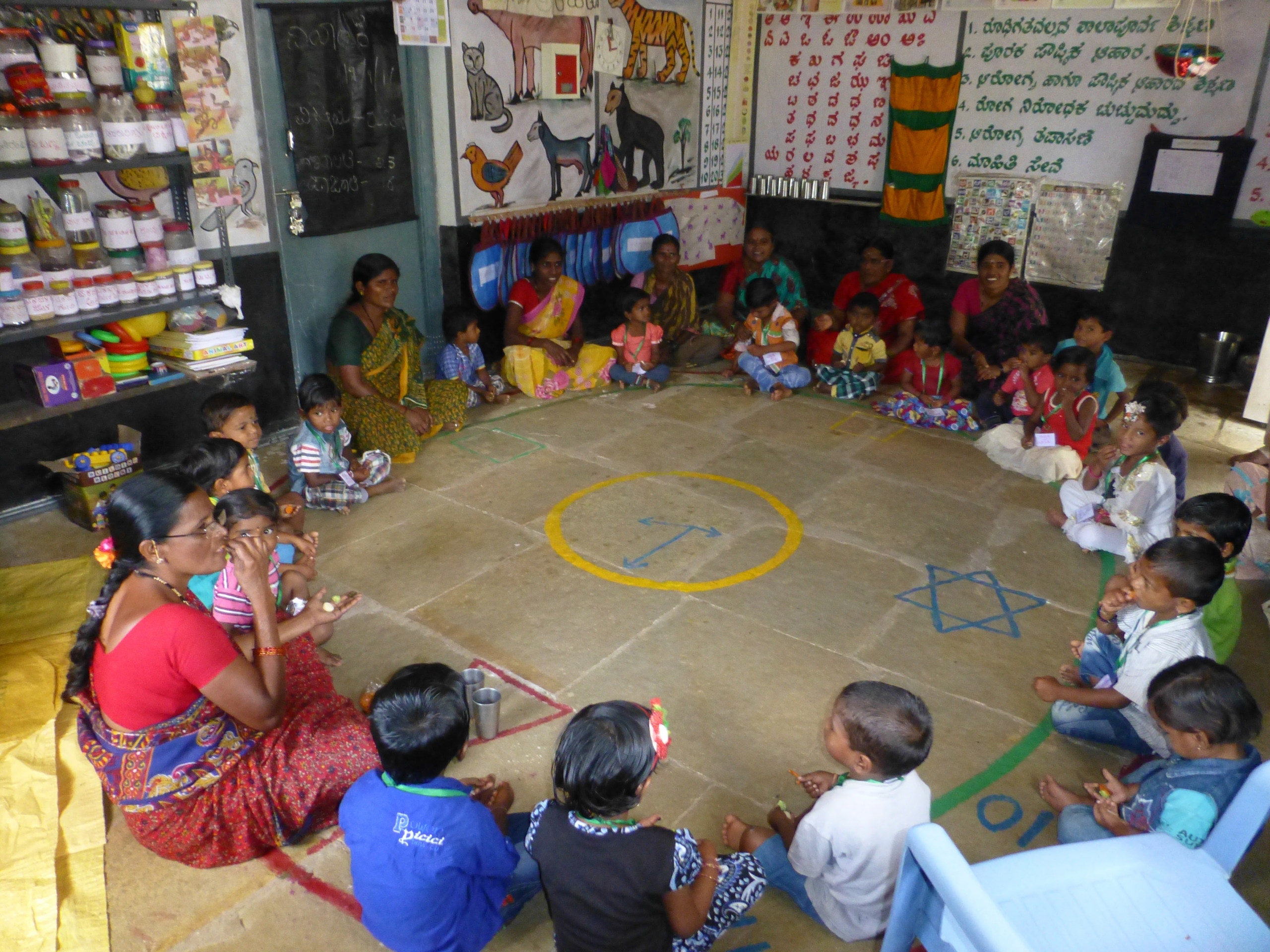 Anganwadi children learning through play