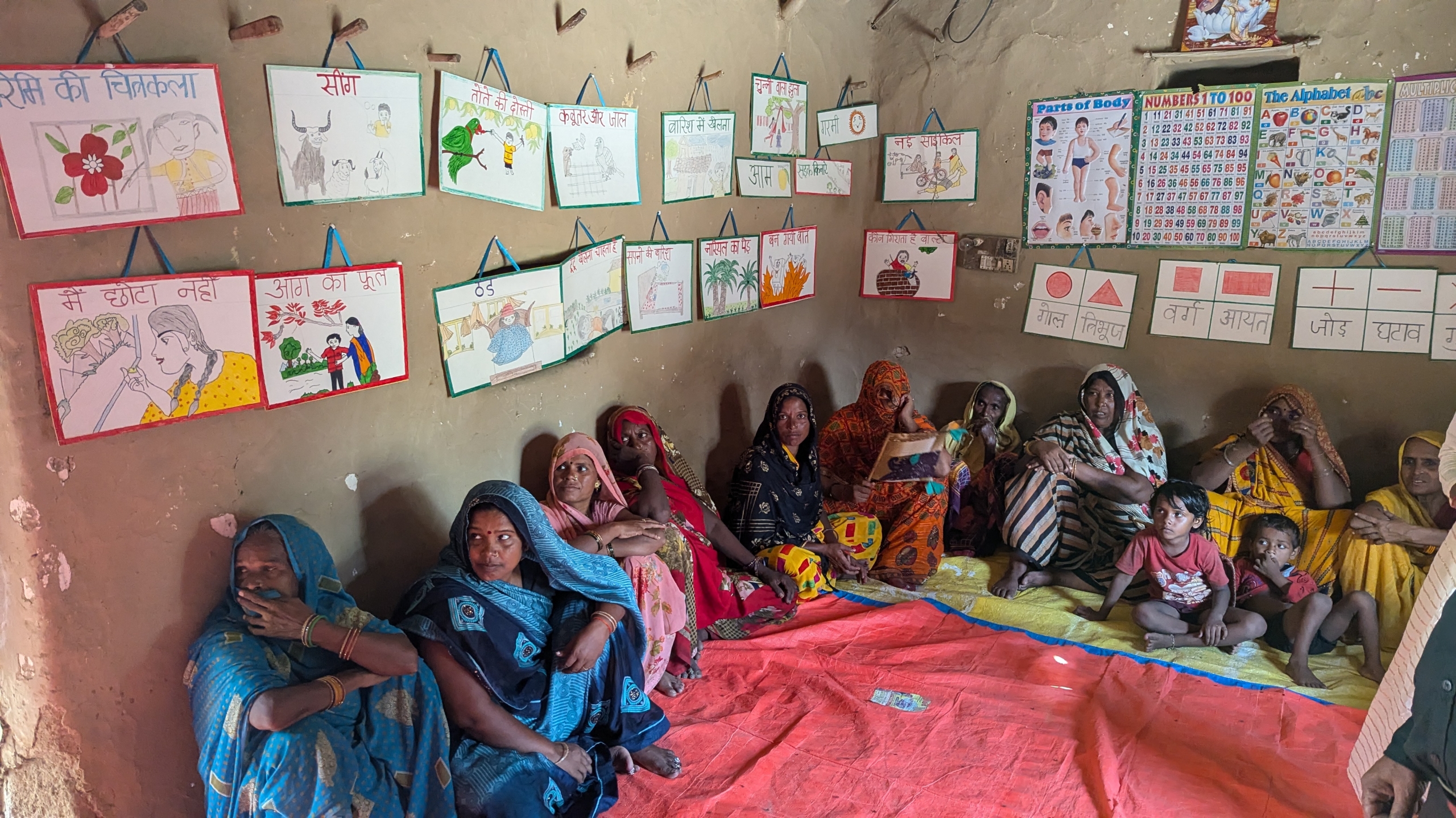 Women involved in supporting the Village Learning Center, UP